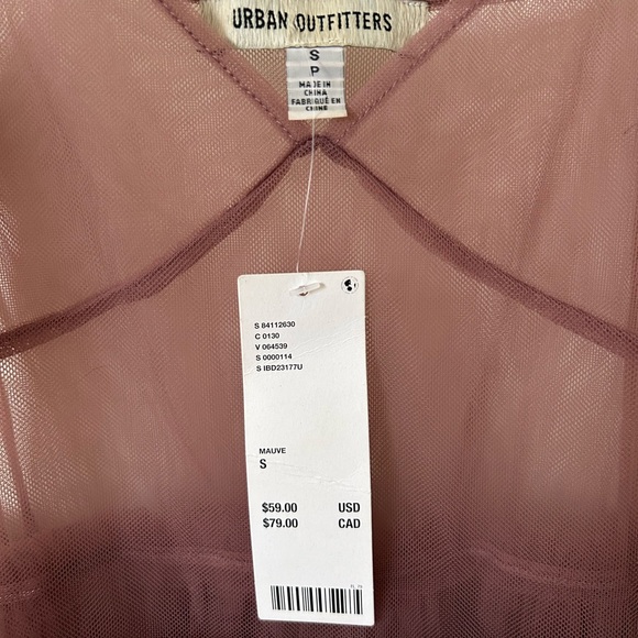 NWT UO Aida Sheer Mesh Ruffle Midi Dress - Picture 6 of 9